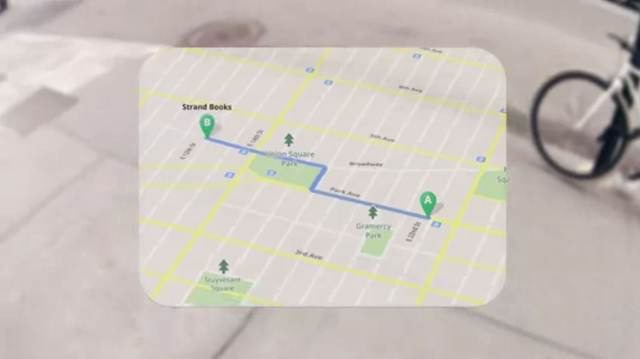 In-eye maps and directions 