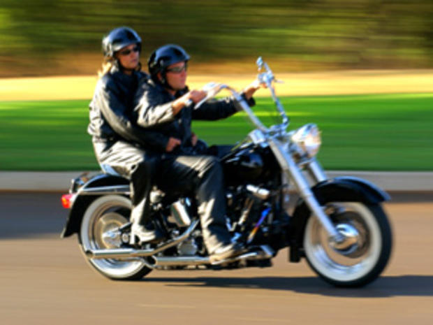couple on motorcyle 