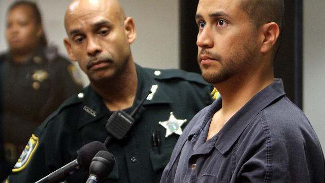George Zimmerman, right, appears for a bond hearing at the John E. Polk Correctional Facility April 12, 2012, in Sanford, Fla. 