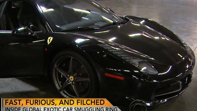 U.S. Customs officers tracked a stolen 2010 black Ferrari to Hong Kong, and returned it to California.    