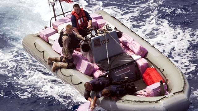 A U.S. Customs and Border Protection Office of Air and Marine P-3 jet 