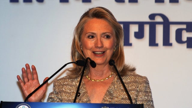 Secretary of State Hillary Clinton in India 