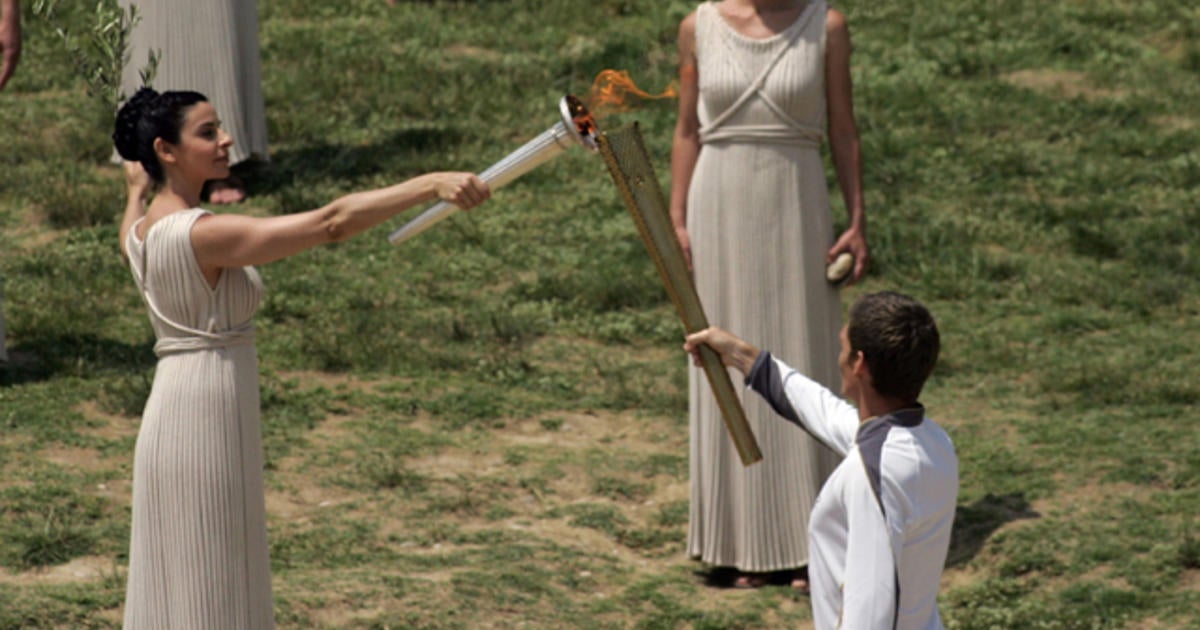 Olympic Torch Is Lit 8775