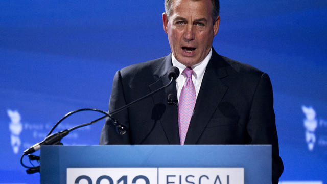 House Speaker John Boehner at Peter G. Peterson Foundation's 2012 Fiscal Summit Tuesday, in Washington 