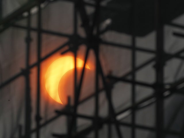 solar eclipse, beijing, china 