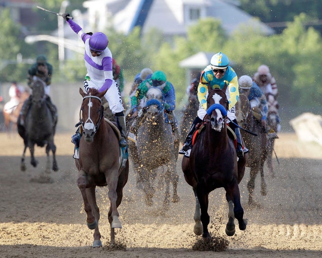 I'll Have Another crosses the finish line 