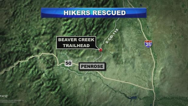 MOM DAUGHTER HIKERS RESCUED MAP 
