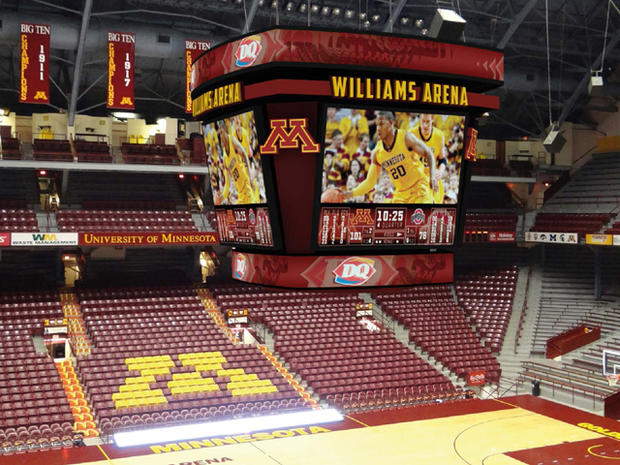 University Of Minnesota Williams Arena New Scoreboard 