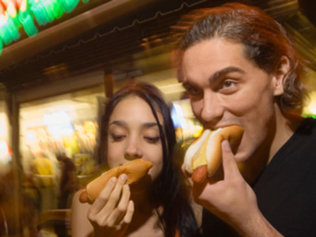 Hot Dog Eating couple 