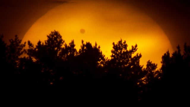 Venus passes in front of the sun 