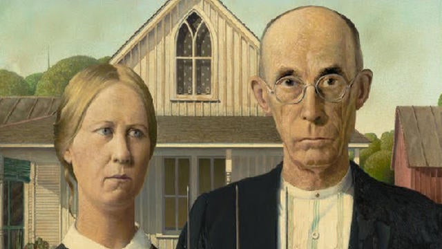 "American Gothic" by Grant Wood 