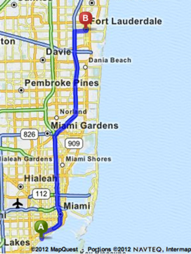 Miami to Ft. Lauderdale 