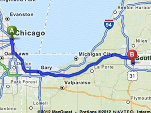 Chicago to South Bend 
