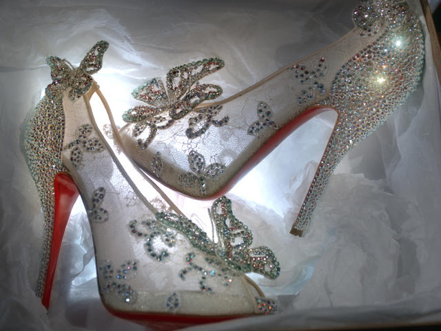 Christian Louboutin creates Cinderella's glass slipper