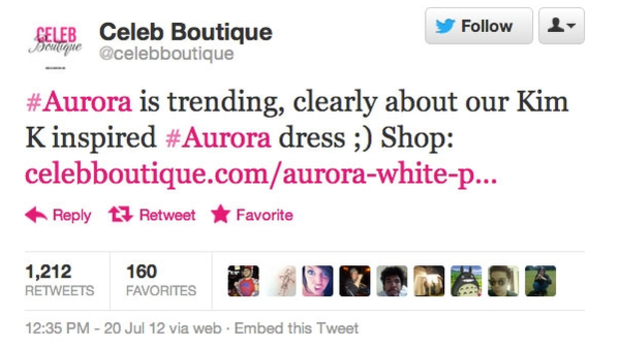 Celeb Boutique tweet 