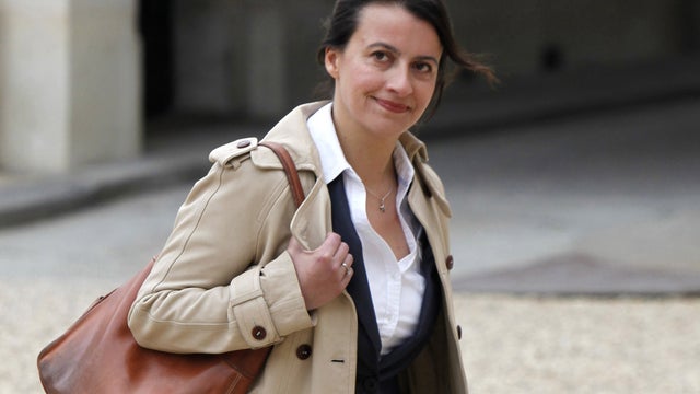 In this May 17, 2012 file photo newly named Housing Minister Cecile Duflot arrives for the first weekly cabinet meeting with new President Francois Hollande, at the Elysee Palace in Paris. 