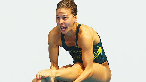 Olympic divers' funny faces 