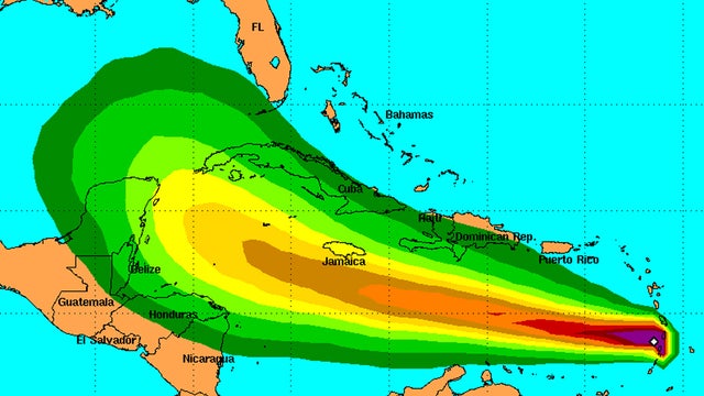 Tropical Storm Ernesto early Friday, Aug. 3, 2012. 