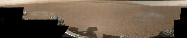 The first 360-degree color panorama taken on Mars by NASA's Curiosity rover, released Aug. 9, 2012. 