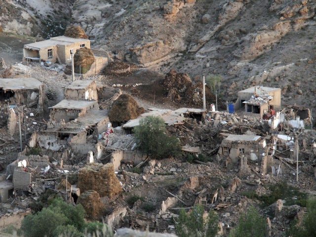 Buildings leveled by twin earthquakes in northwest Iran 