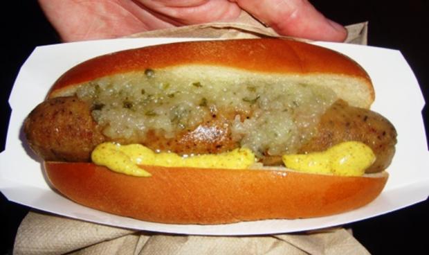 Vegetarian Hot Dog From Bark Food Cart 