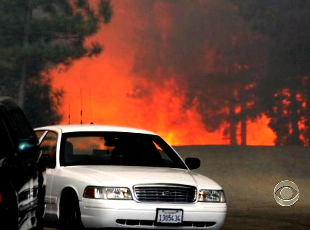 Dry weather is making it difficult for firefighters contain rapidly expanding blazes north of Sacramento, Calif. 