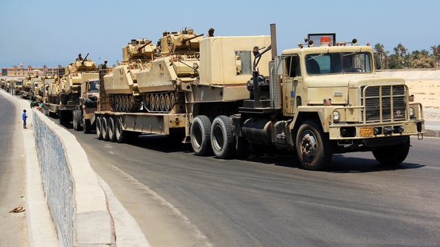 Egyptian military trucks 