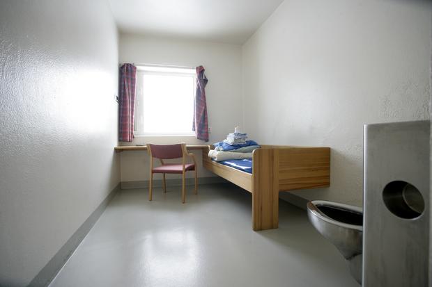 A cell in the isolation wing of the Ila prison in Baerum just outside Oslo. 