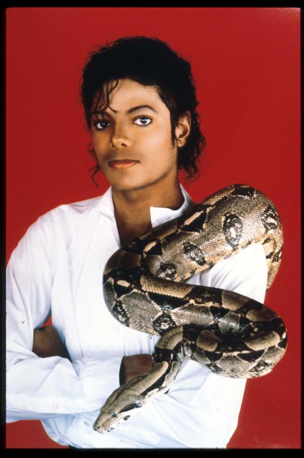 Michael Jackson - With Pet Snake (1987) 
