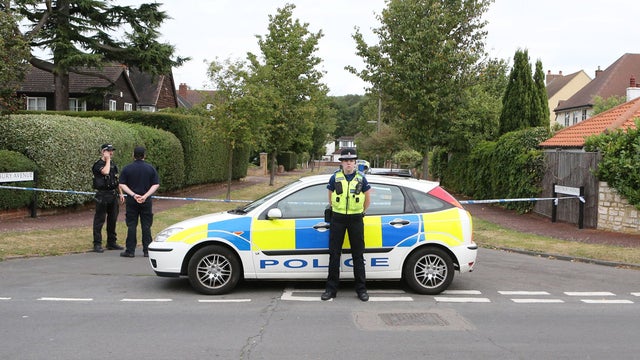 Police guard home in Claygate, England of Saad al-Hilli Monday 
