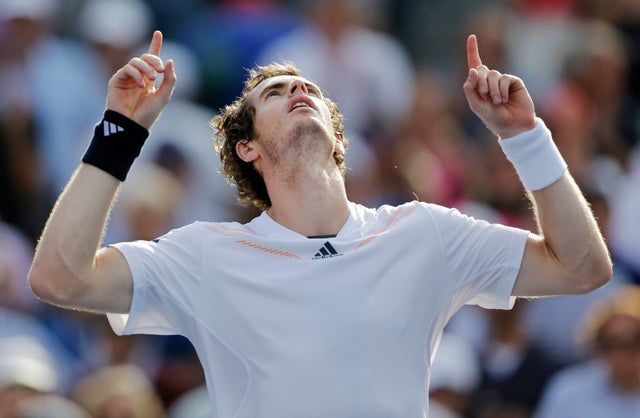 Britain's Andy Murray reacts after beating Czech Republic's Tomas Berdych 