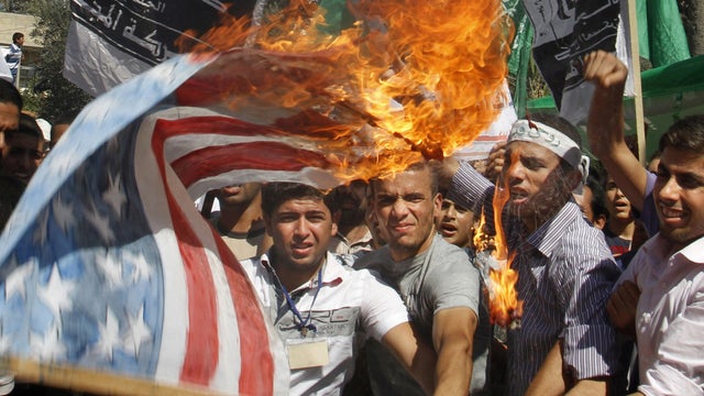 U.S. missions were bracing Friday for more protesters like this on Wednesday at U.S. embassy in Cairo 