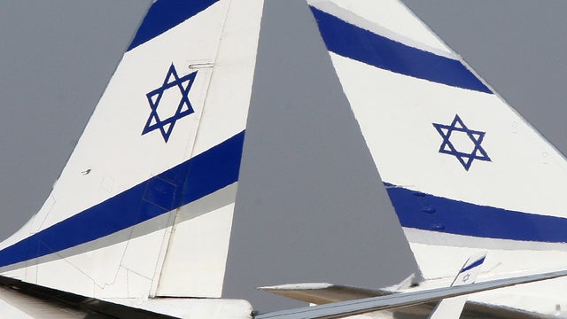 Two boeing aircraft of Israeli airline EL AL sit on tarmac at Ben Gurion International airport 