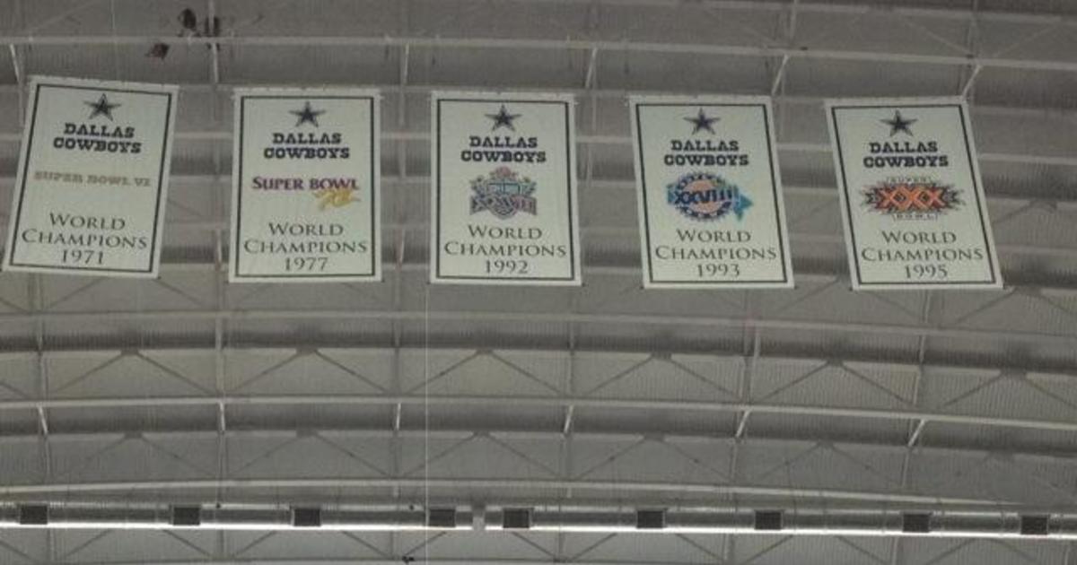 Exclusive: 5 Super Bowl Banners Finally Ready To Fly At Cowboys Stadium -  CBS Texas