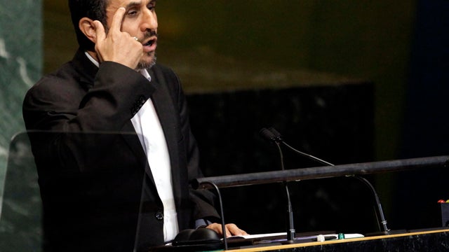 Iranian President Mahmoud Ahmadinejad addresses the 67th session of the United Nations General Assembly at U.N. Headquarters Sept. 26, 2012. 