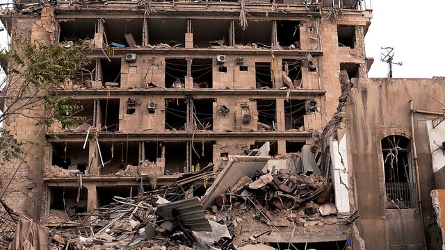 Destroyed buildings in Aleppo 