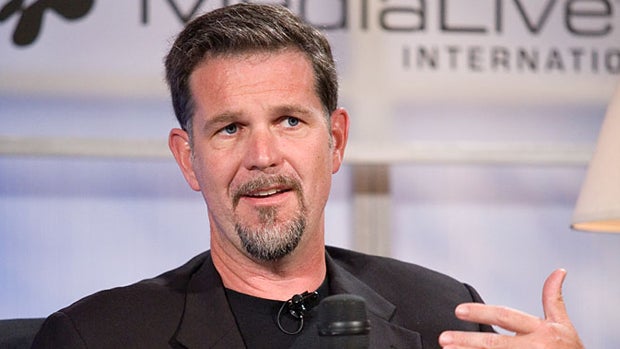 Netflix CEO Reed Hastings speaks in 2005 at the Web 2.0 Conference in San Francisco 