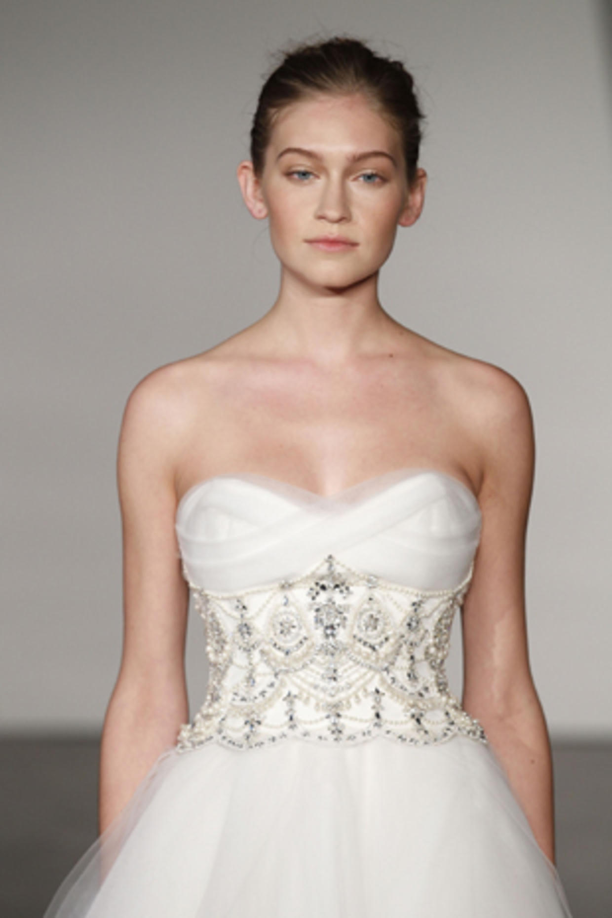 Bridal gowns on the catwalk