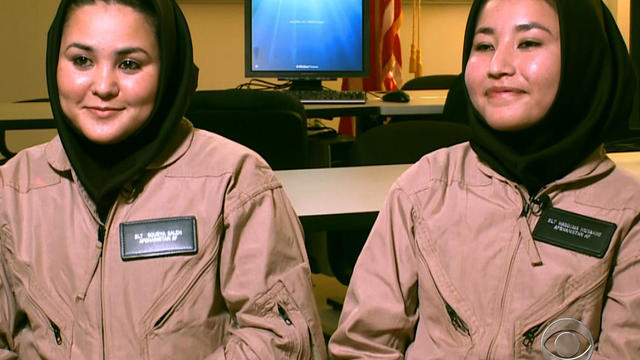 Sourya Saleh and Masooma Hussaini are the first two Afghan women to go through the U.S. Army's helicopter flight school at Fort Rucker, Ala. 