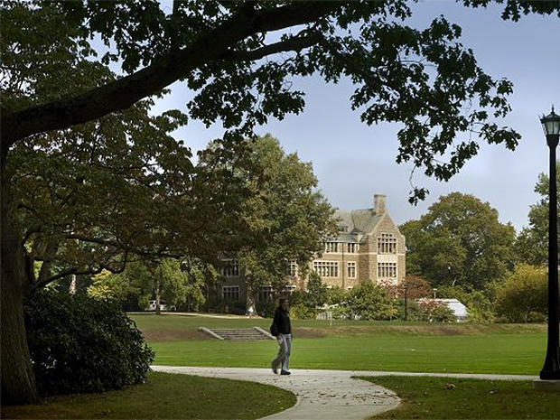 New London Hall across Tempel Green at Connecticut College 