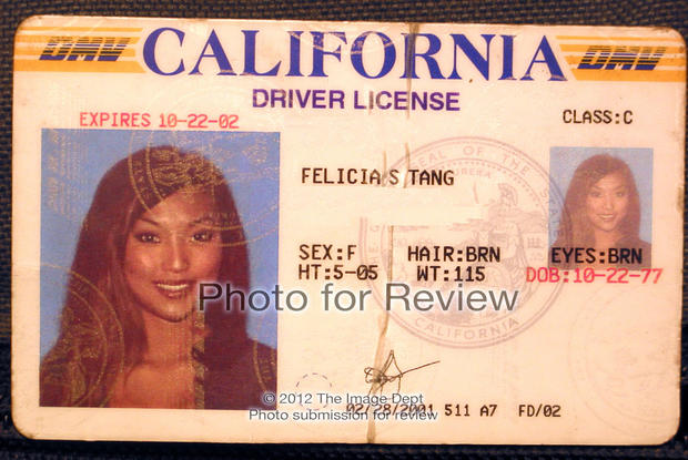 Felicia Tang's driver's license 