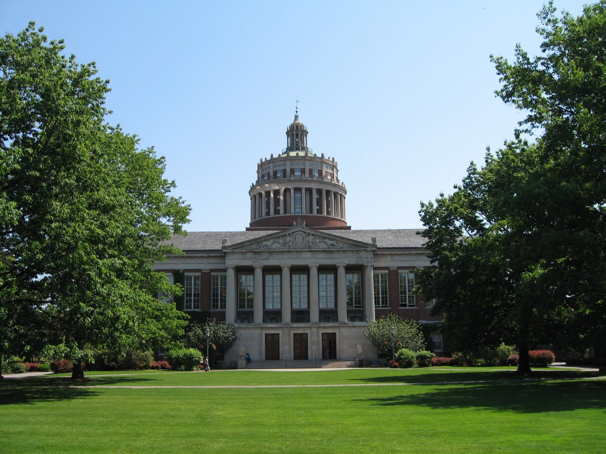 Rush Rhees Library at the University of Rochester in Rochester N.Y. 