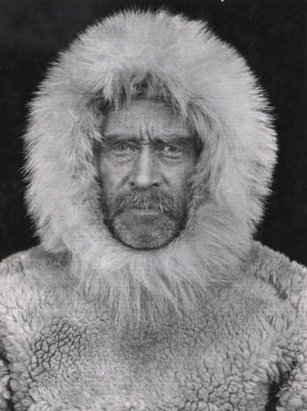 This 1908 photo made by an unidentified photographer and provided by National Geographic via Christie's Auction House, is a portrait of Arctic explorer Adm. Robert E. Peary in Cape Sheridan, Canada. The photo is among a small selection of the National Geo 