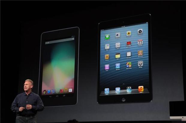 Apple compared the iPad Mini to the Google Nexus 7. 