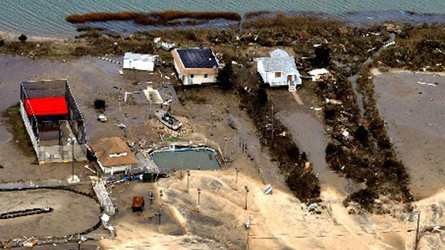 Coastal damage from Hurricane Sandy 