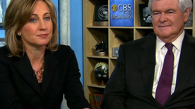 Former White House press secretary Dee Dee Myers and former House Speaker Newt Gingrich are seen on "CBS This Morning" Nov. 6, 2012. 