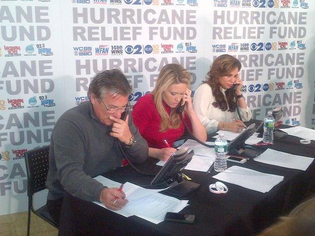 CBS Cares Hurricane Sandy Relief Phone Bank 