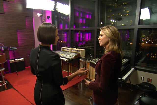 Keys has a particular appreciation for the view of the New York skyline from her penthouse studio.   