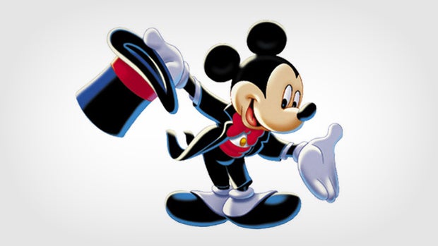 Mickey Mouse takes a bow. 