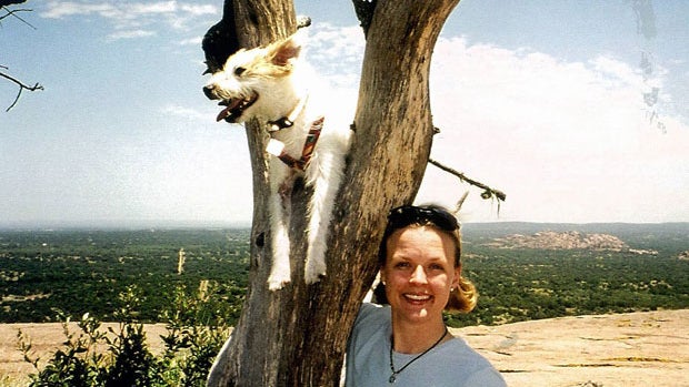 Dana Clair Edwards and her beloved rescue dog, Grit 